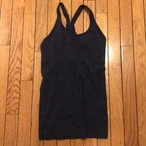 Lululemon ribbed built in bra tank in navy